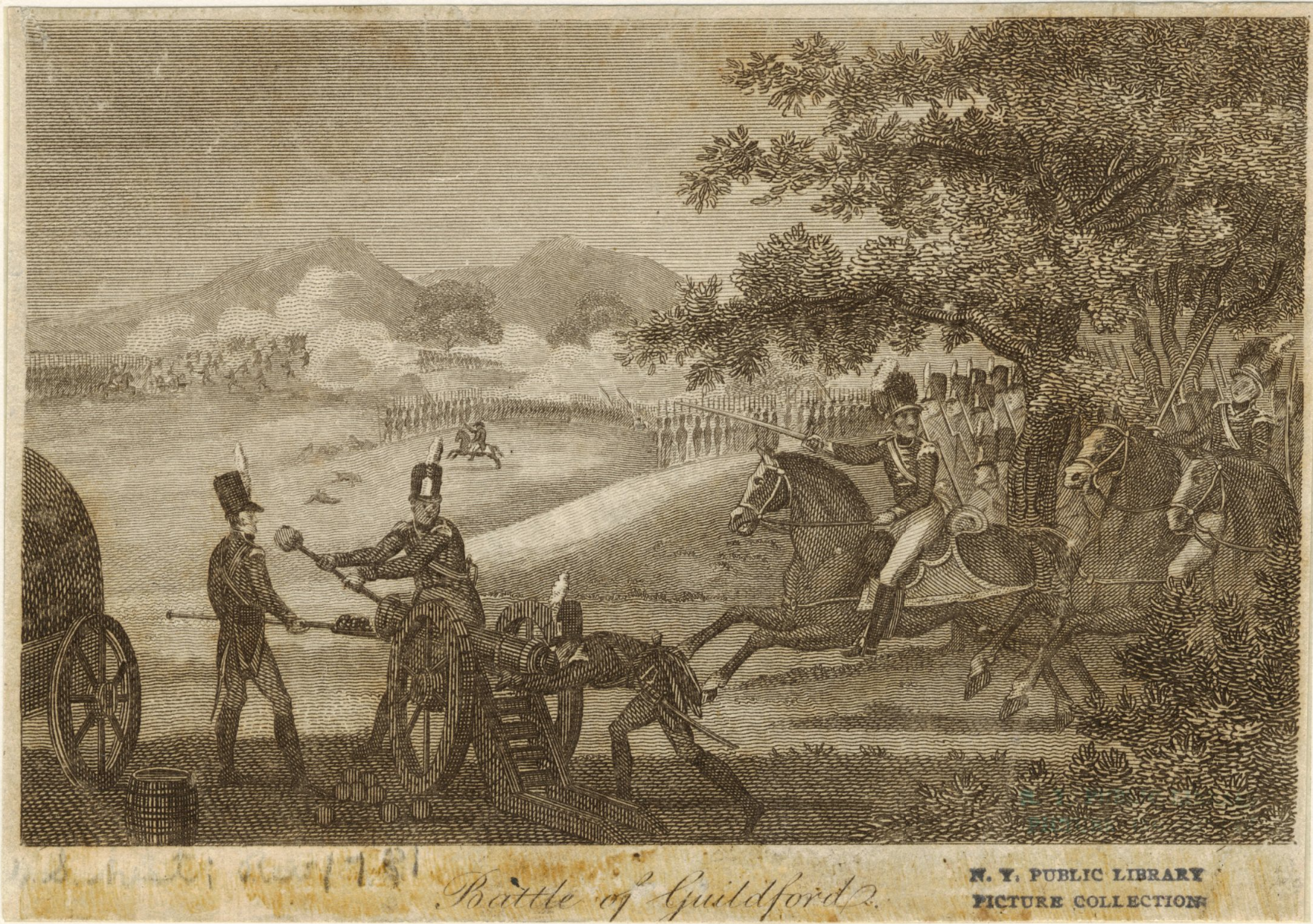 The Miriam and Ira D. Wallach Division of Art, Prints and Photographs: Picture Collection, The New York Public Library. “Battle of Guildford” New York Public Library Digital Collections.